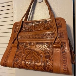 Vintage 1960/70 Gaitan Hand Tooled Leather Bag